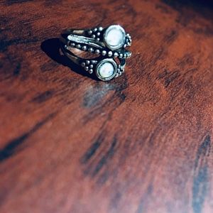 Double Banded Opal Ring
